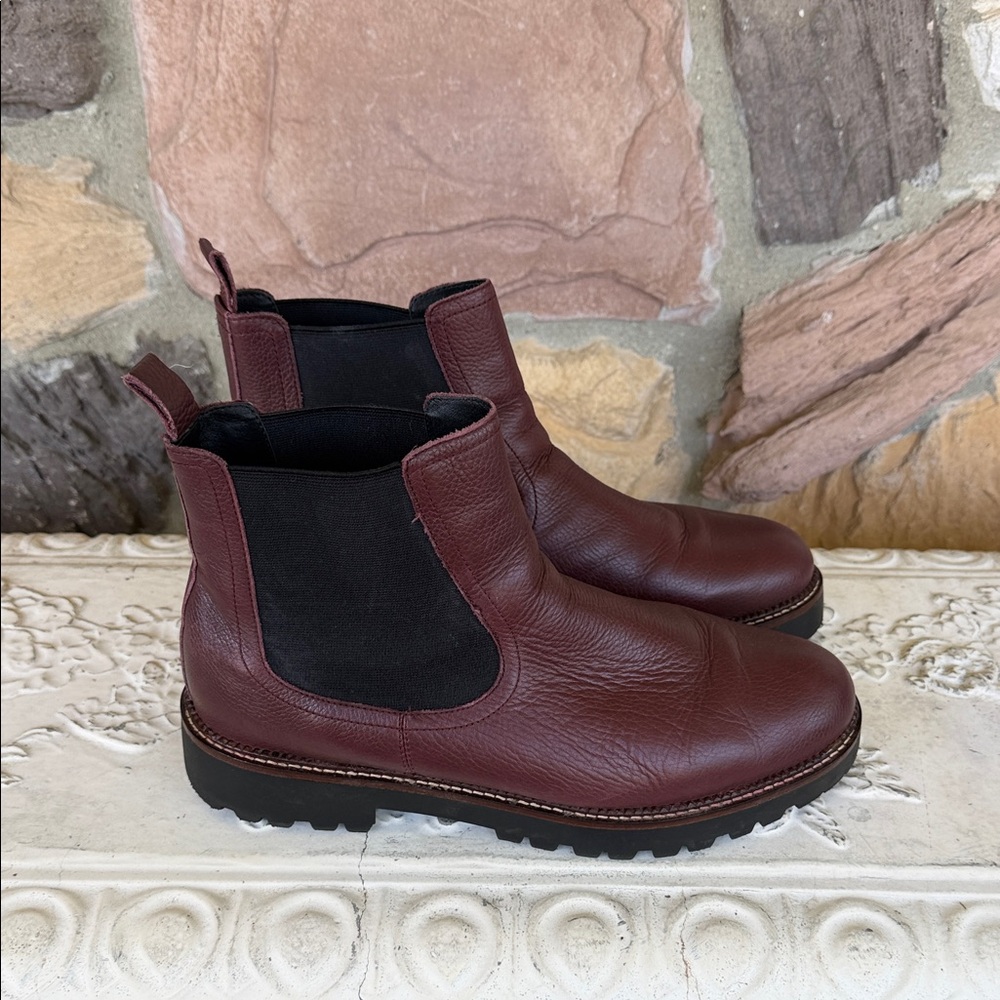 Caslon Burgundy and Black Ankle Boots